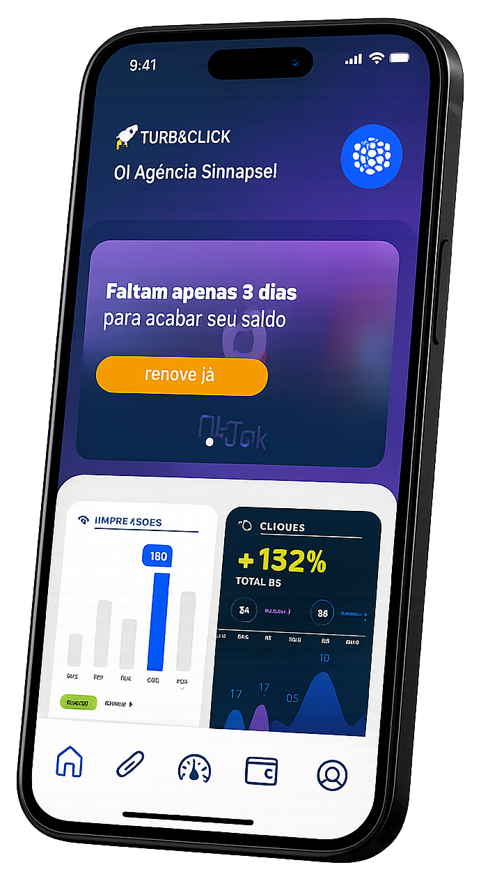 Tela do dashboard TurboClick